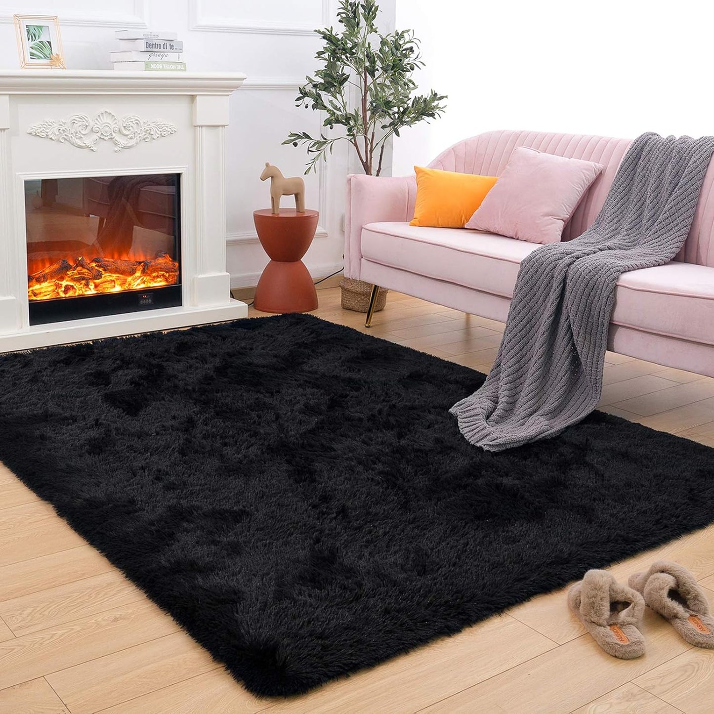ALFOMBRA PELUDA ANTIDESLIZANTE 150 cm de ancho x 200 cm de largo