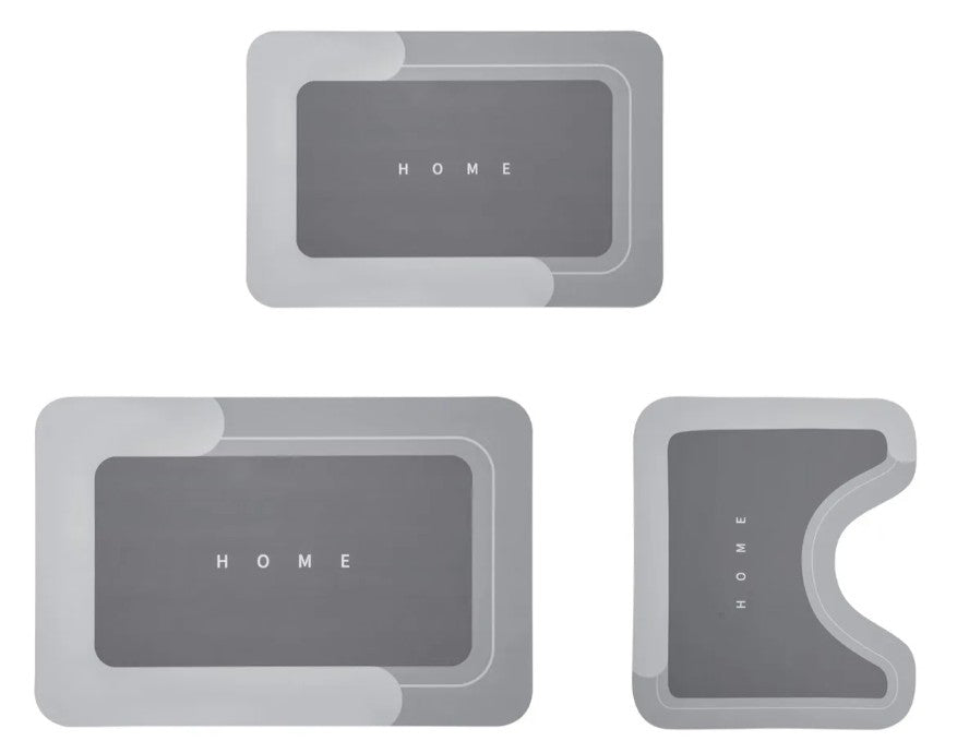 Set X 3 Tapetes Antideslizantes y Absorbentes para Baño