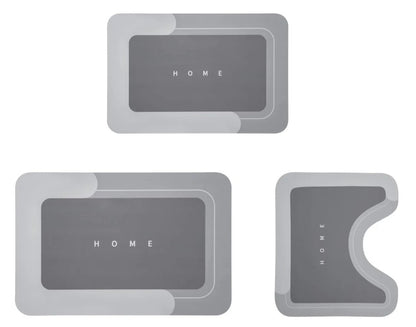 Set X 3 Tapetes Antideslizantes y Absorbentes para Baño