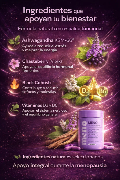 MENO - Vitaminas para la menopausia 60 Capsultas