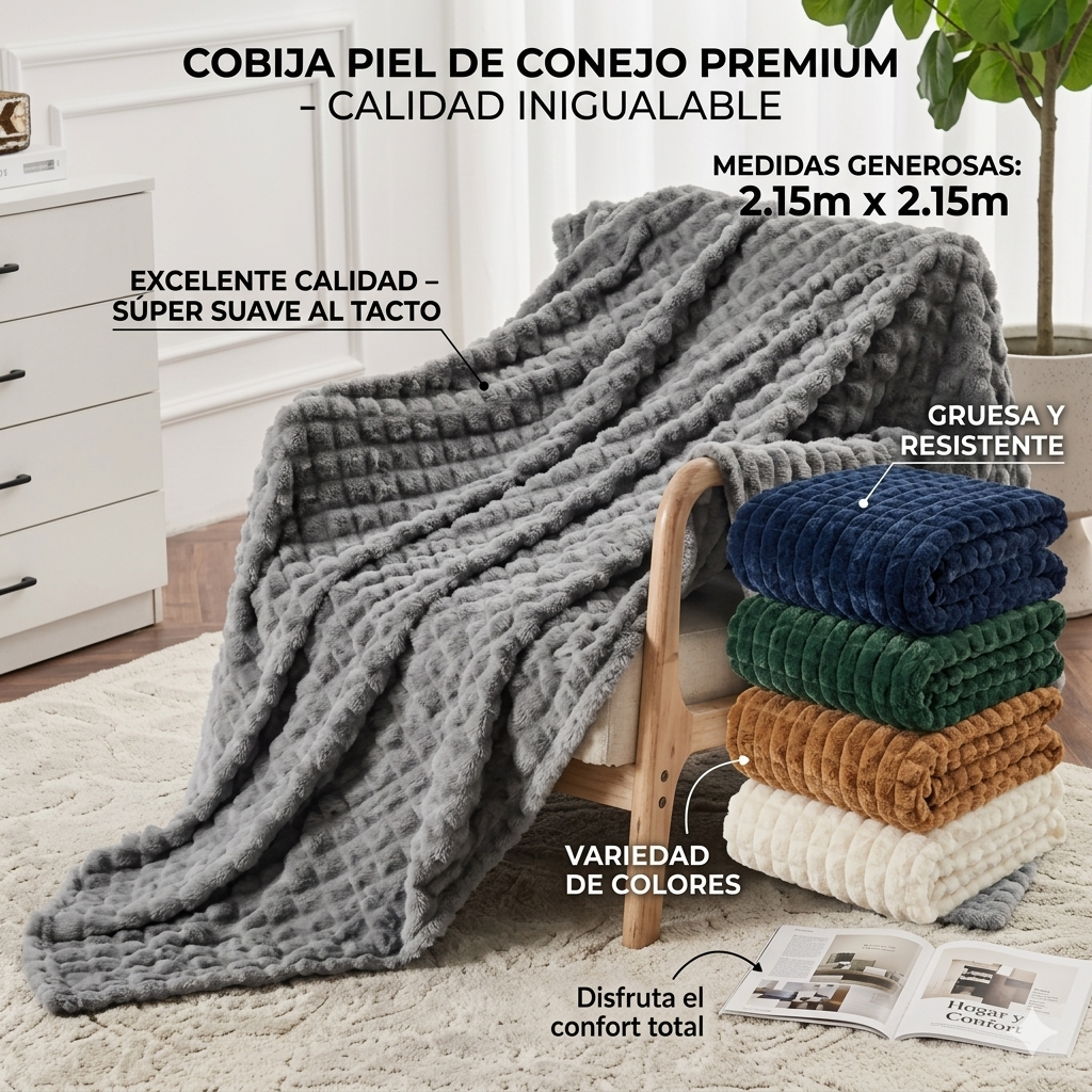 COBIJA PIEL DE CONEJO BURBUJA