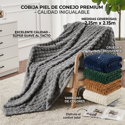 COBIJA PIEL DE CONEJO BURBUJA