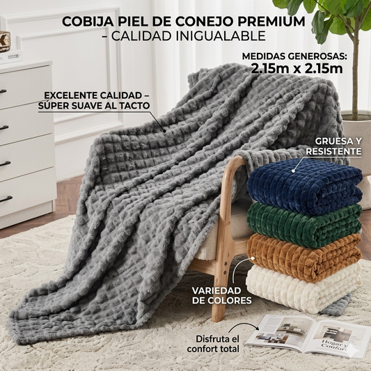 COBIJA PIEL DE CONEJO BURBUJA