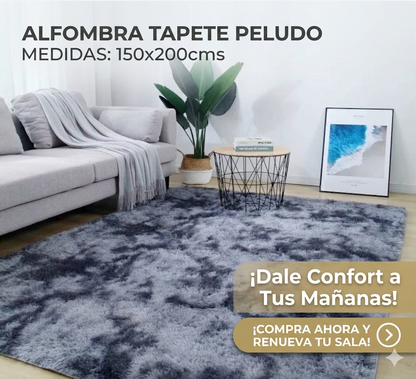 ALFOMBRA PELUDA ANTIDESLIZANTE 150 cm de ancho x 200 cm de largo